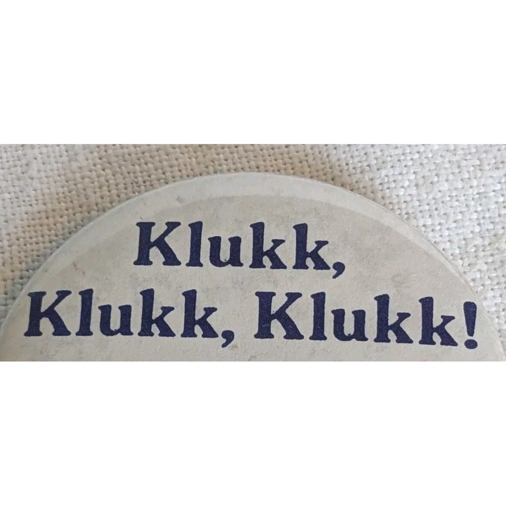 Norwegian Pinback Rooster Button Folk Song Klukk Klukk Sa Hona Pa Haugen Chicken - Picture 5 of 6